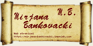 Mirjana Bankovački vizit kartica